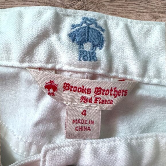 BROOKS BROTHERS 1818 White Classic Stretch Straight Leg Denim Jeans Preppy 4 - Picture 4 of 7